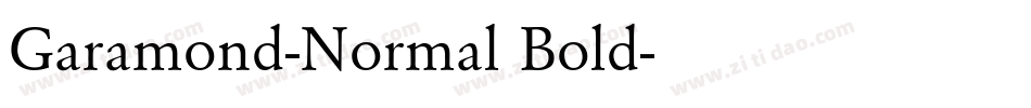 Garamond-Normal Bold字体转换